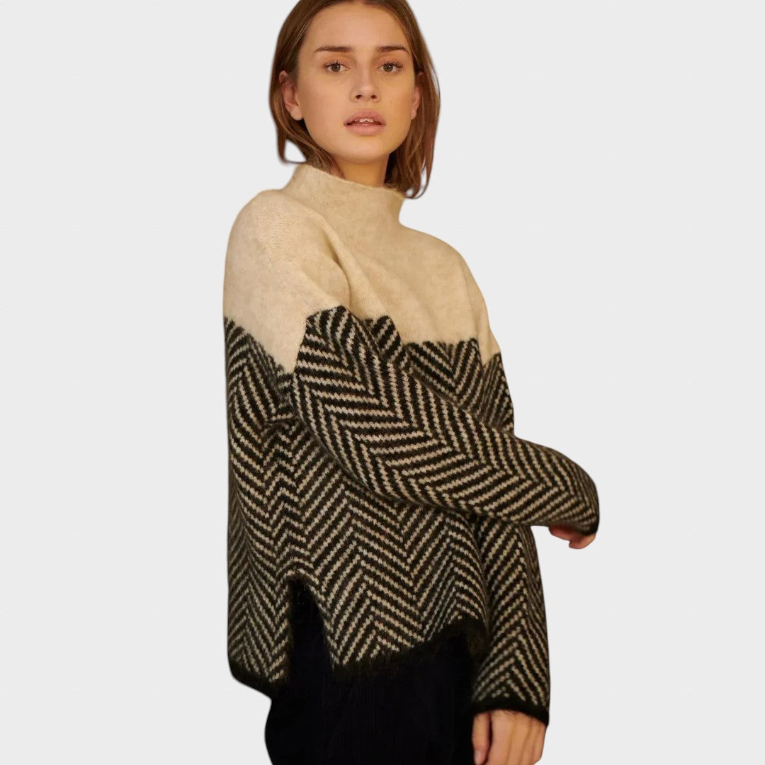 Adelie™ - Aukštos kokybės megztinis su aukštu kaklu iš prabangių medžiagų 