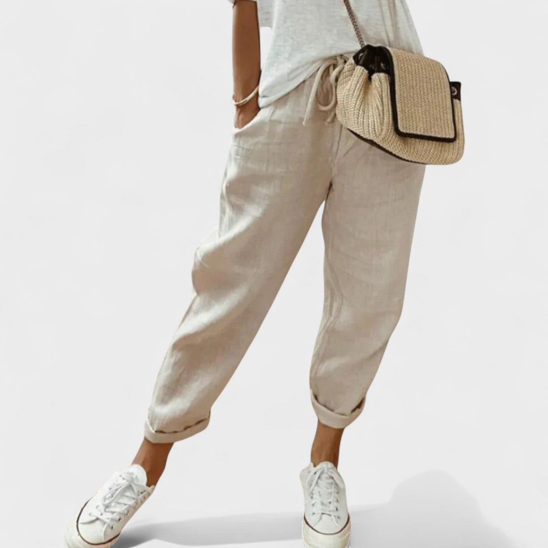 Francisca™ – Modernūs ir kasdieniai lino kelnės