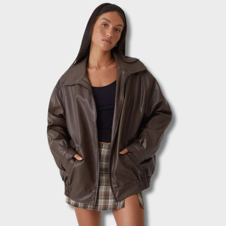 Gintarė™ – Prabangi Odinė Striukė 