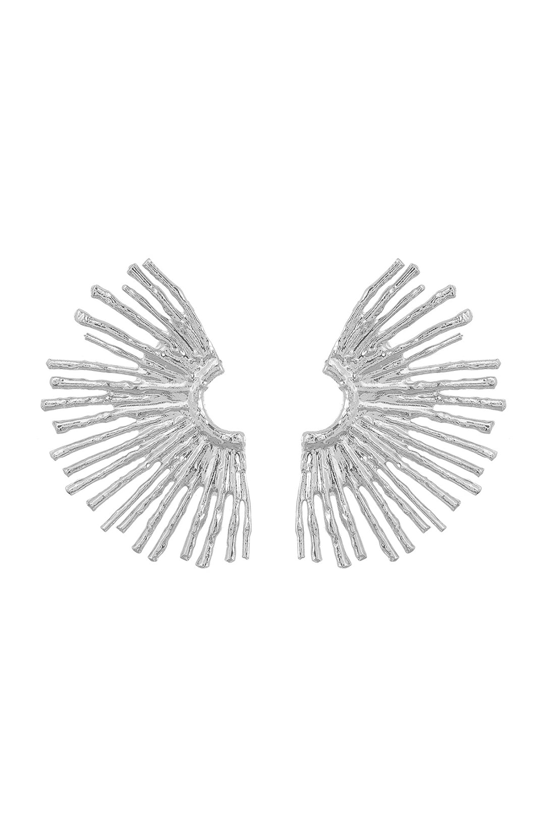 Metalinis auskarai su banginiu kraštu