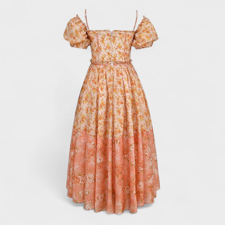 Vestidas Valentina Gėlių Koralo