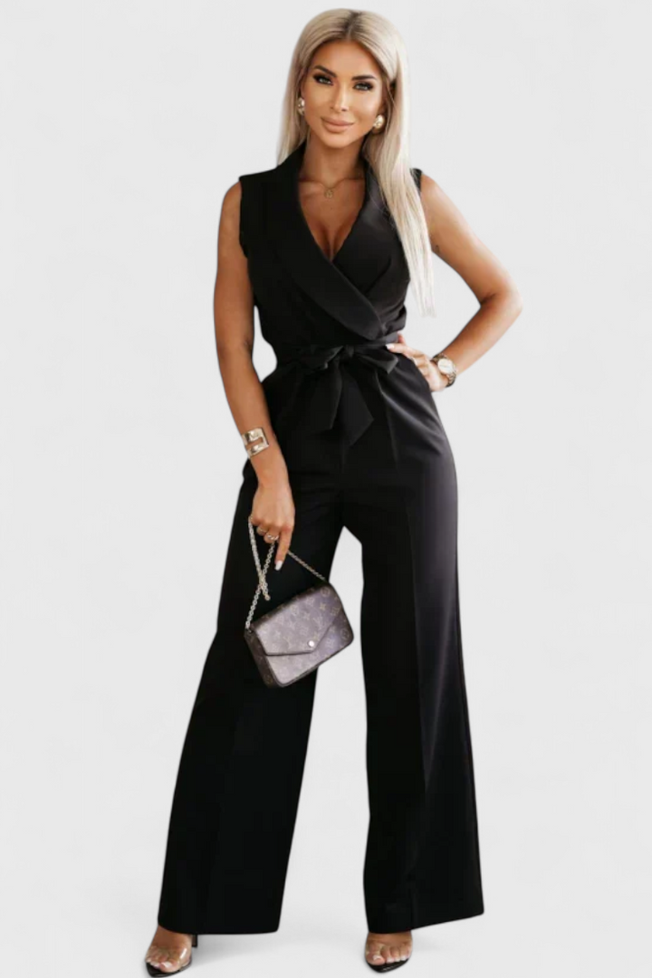 Montserrat Mono Elegantiška be Rankovių su Diržu ir Tekančiu Kritimu