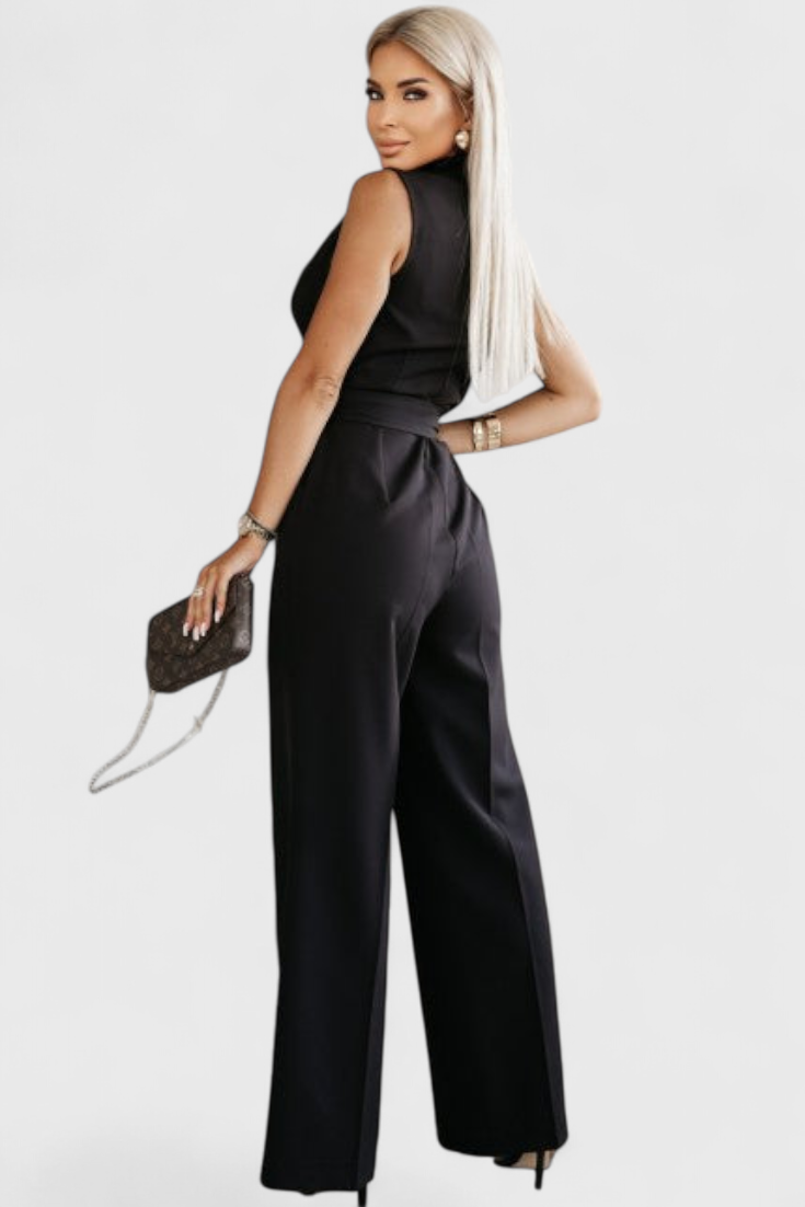 Montserrat Mono Elegantiška be Rankovių su Diržu ir Tekančiu Kritimu