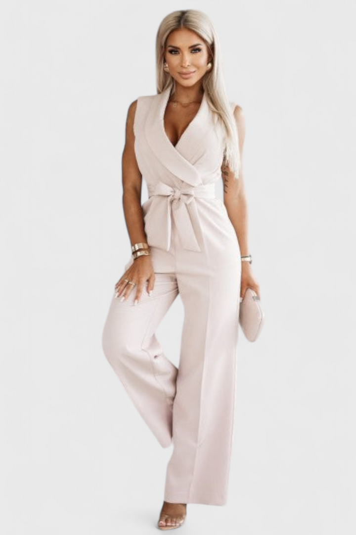 Montserrat Mono Elegantiška be Rankovių su Diržu ir Tekančiu Kritimu