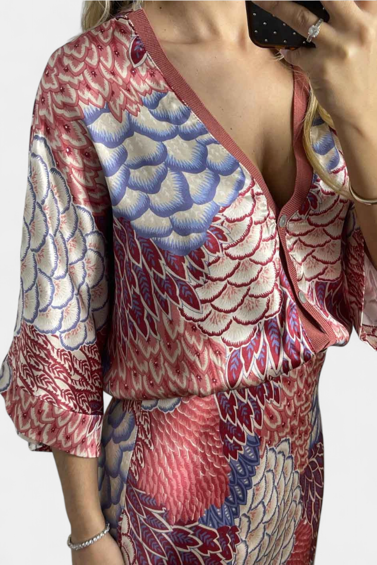 Shae Gėlių Žvejys Uodegos Marškiniai ir Sijonų Komplektas