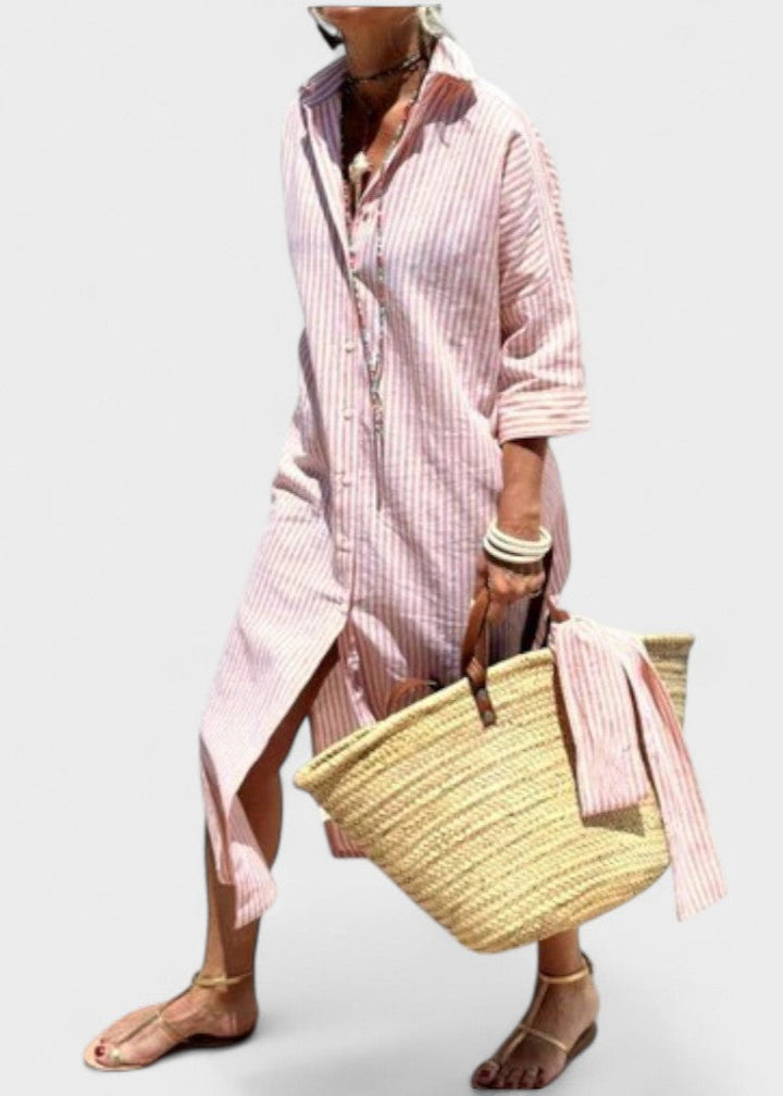 Veronica™ – Klasikinė Dryžuota Marškiniai