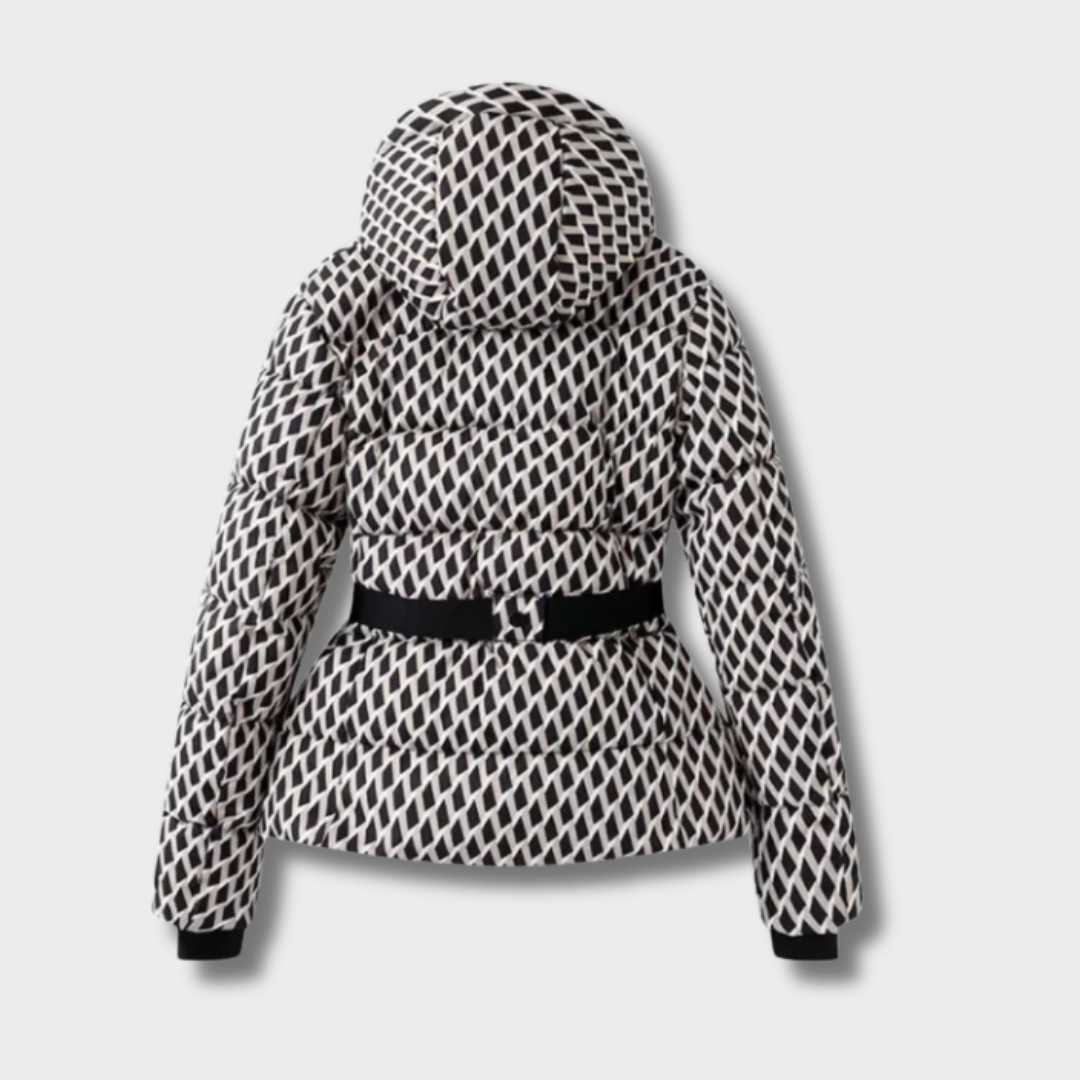 Eglė™ – Moteriška Pūkų Striukė su Diržu