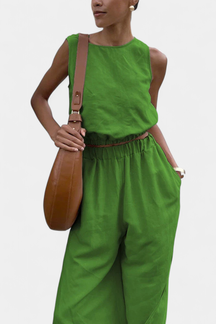 Portia Koko ir Lino Komplektas su Šoninėmis Atviromis