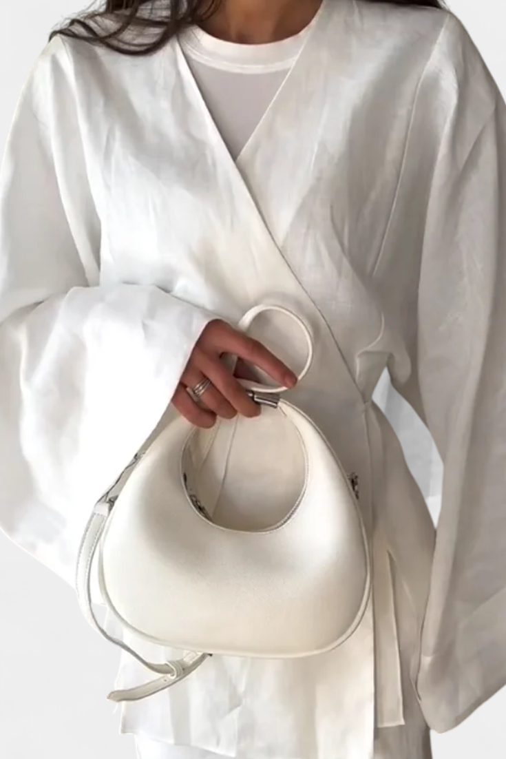 Zelda Marškinėlių Komplektas su V formos Iškirpte ir Sijonu su Atvartu