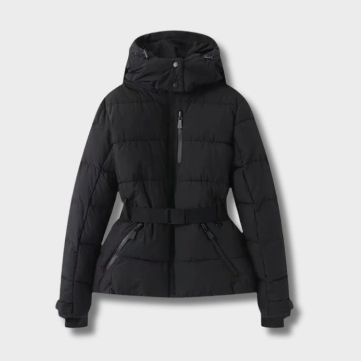 Eglė™ – Moteriška Pūkų Striukė su Diržu