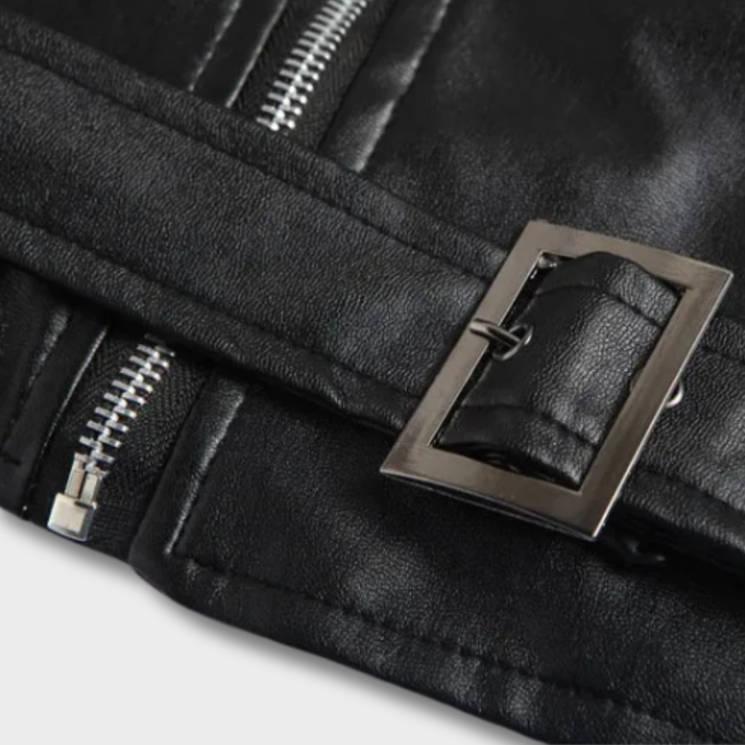 Laura™ – Elegantiška Odinė Lederinė Striukė