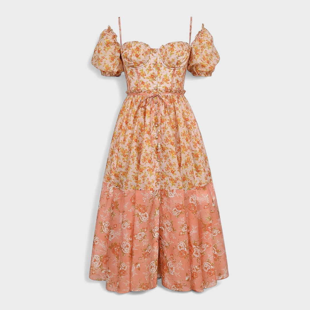 Vestidas Valentina Gėlių Koralo