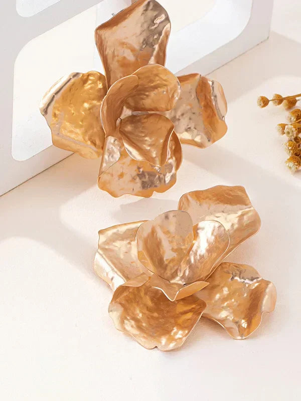 Gėlių Formos Blizgūs Auskarai