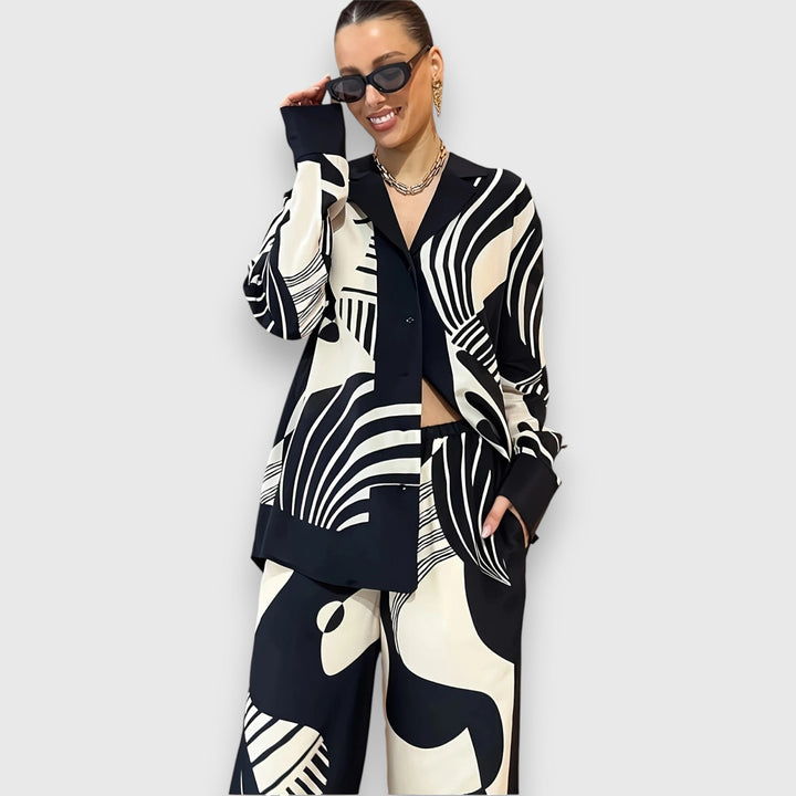 Raminta™ - Dvivietis rinkinys su elegantišku geometriniu dizainu