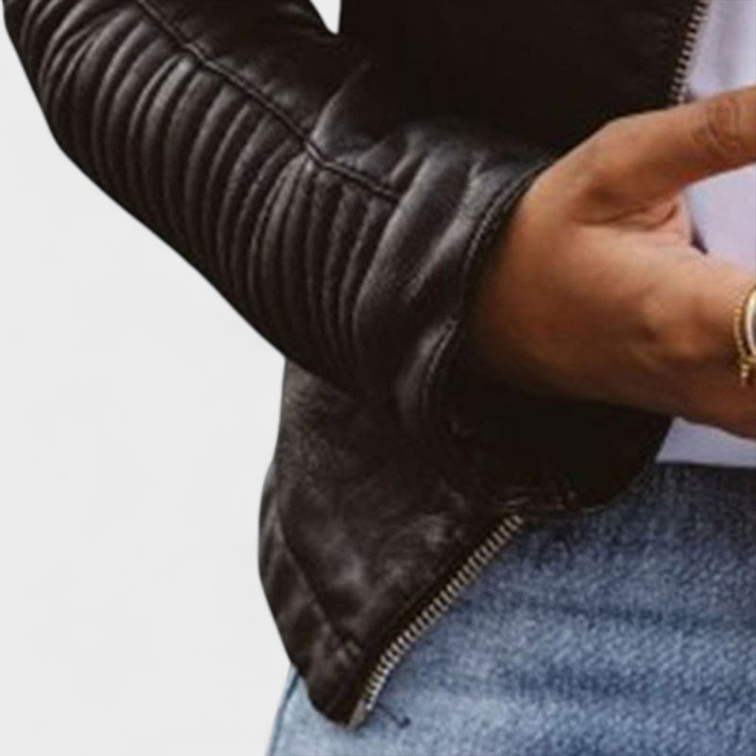 Simona - Elegantiška odinė striukė