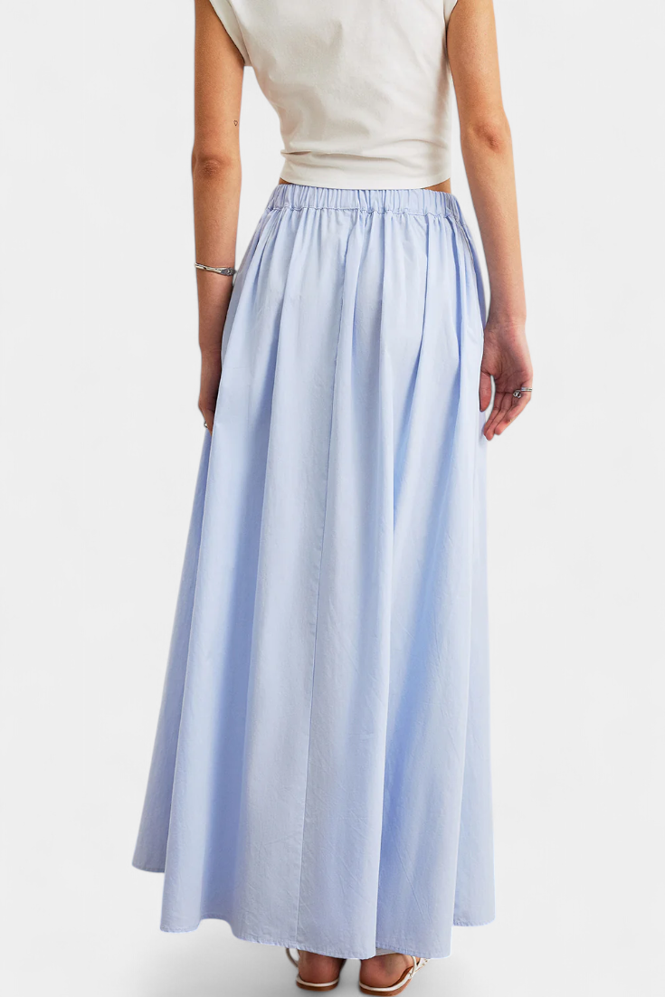 Yora A-linijos medvilniniai sijonai su elastinga juosta ir kišenėmis