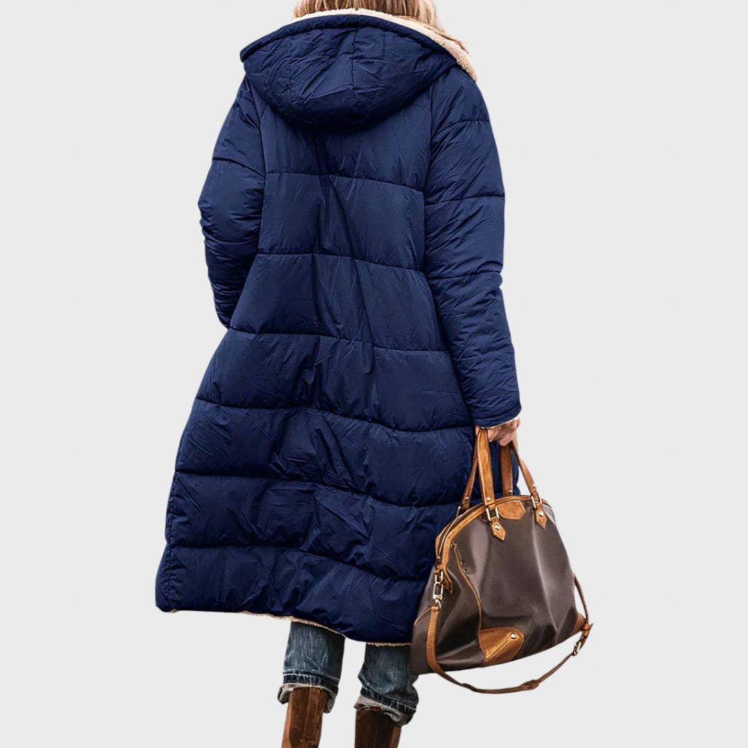 Žiema | Elegantiška ir šilta dvipusė moteriška parka