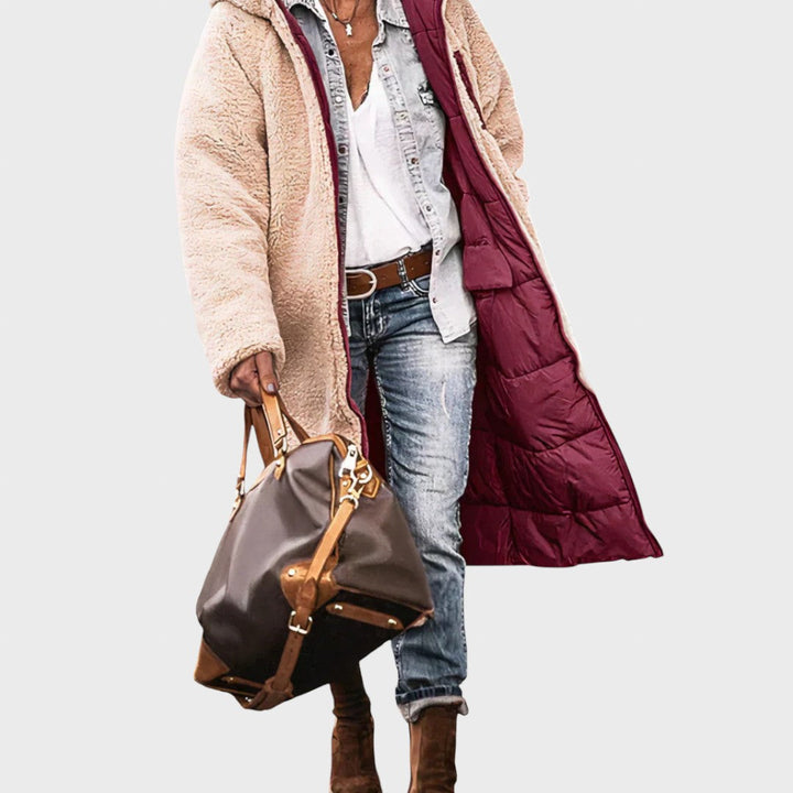 Žiema | Elegantiška ir šilta dvipusė moteriška parka