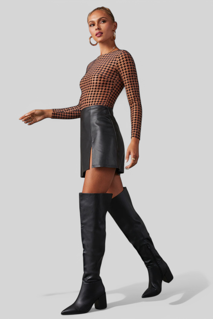 Bella Juodi Batai Virš Kulkšnies su Plataus Kulno