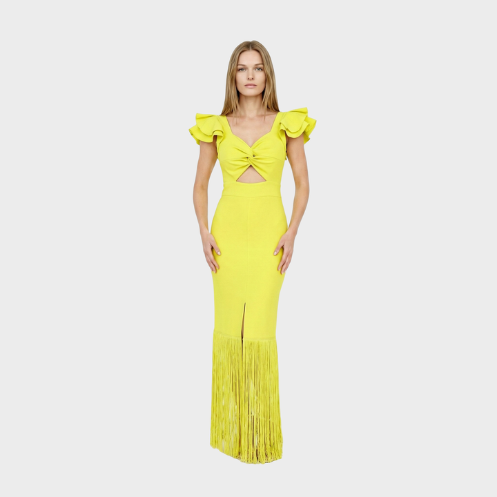 Lucía - Neoninis flamenko suknelė