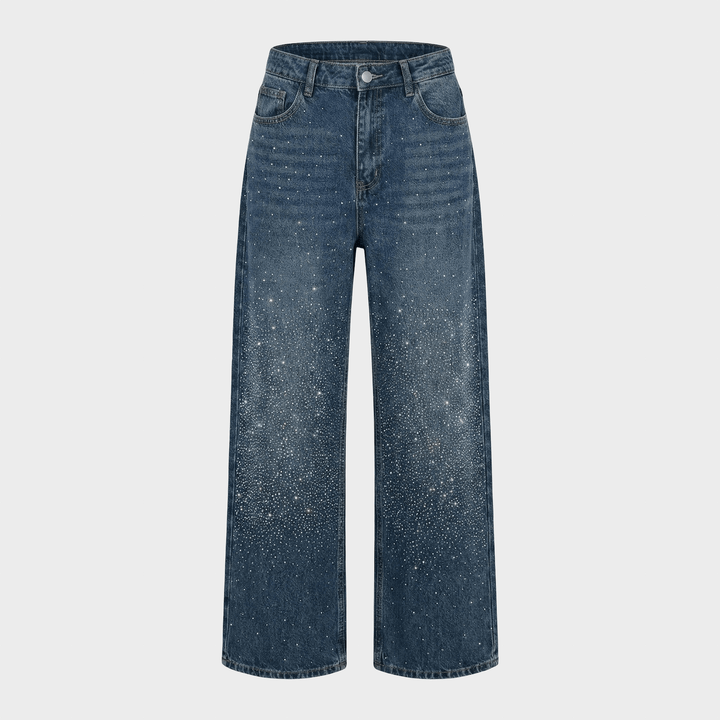 Dariya džinsai Cargo Balloon su blizgučiais ir akmenų aplikacijomis