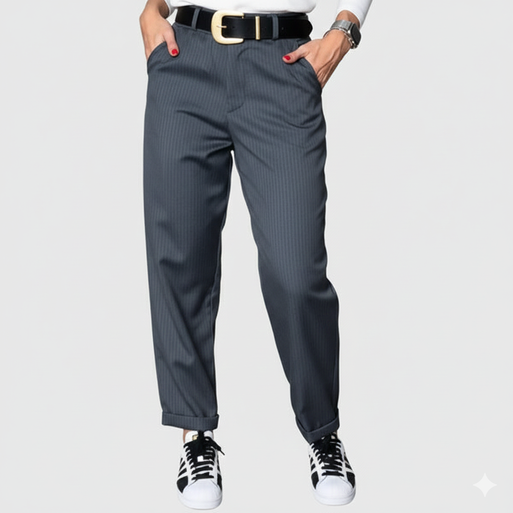 Kotryna™ - Elegantiškos, Figūrą praradusios kelnės su juostele