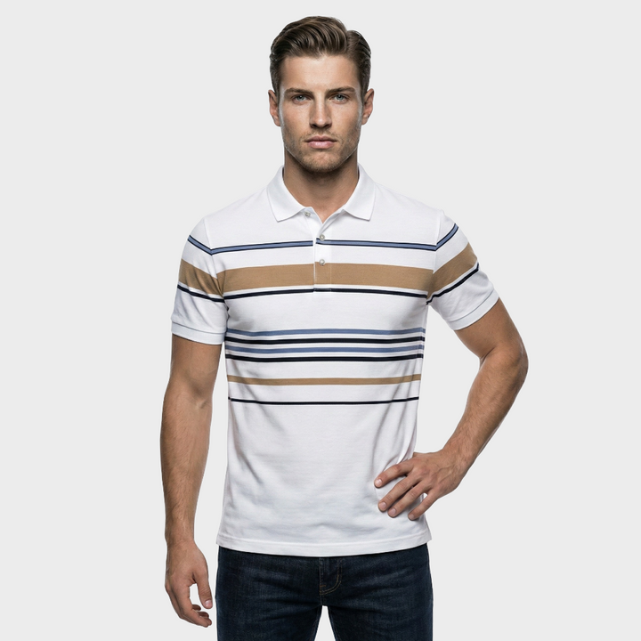 Kasper™ | Saulėlydžio Juostuotas Polo