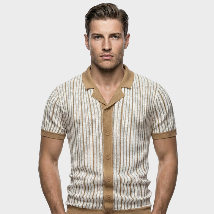 Laurits™ | Dryžuotas Megztinis Polo