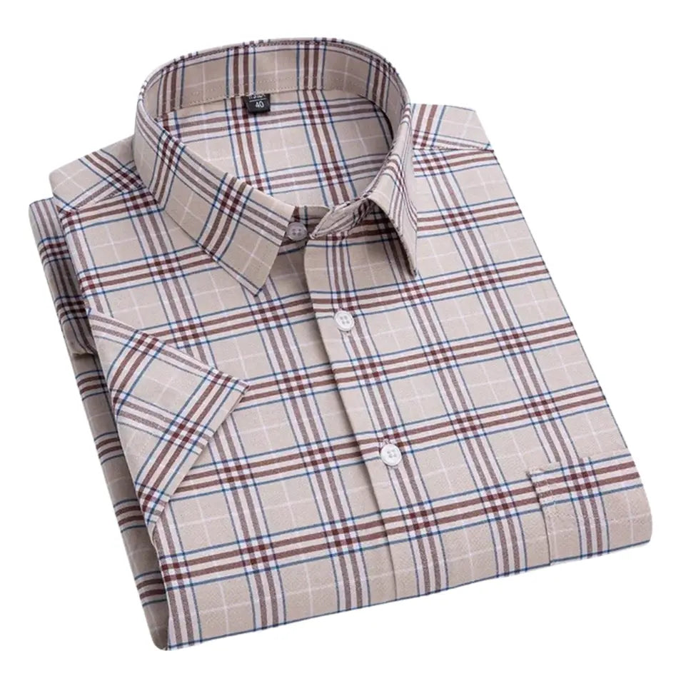 Kasper™ | Trumpas rankovės Katoonskjorte