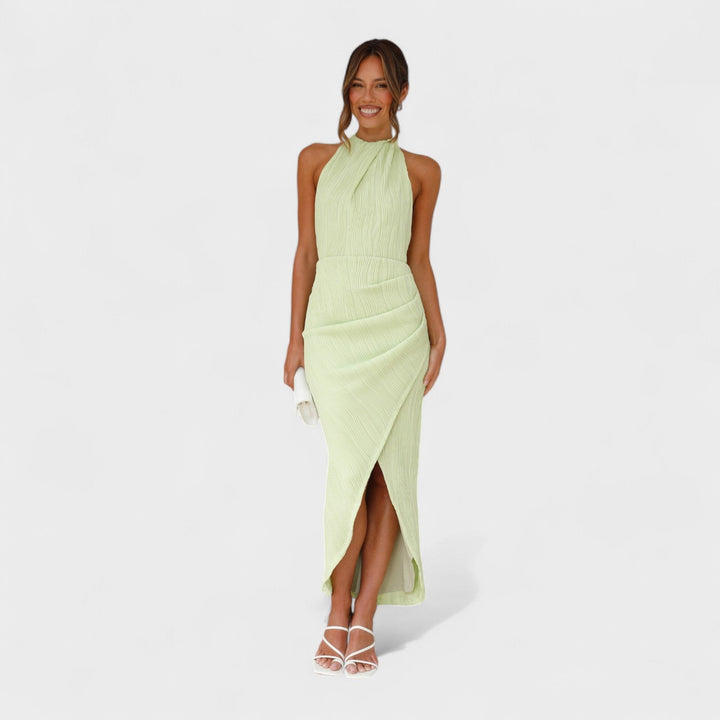 Camila - Ilga suknelė su klostėmis