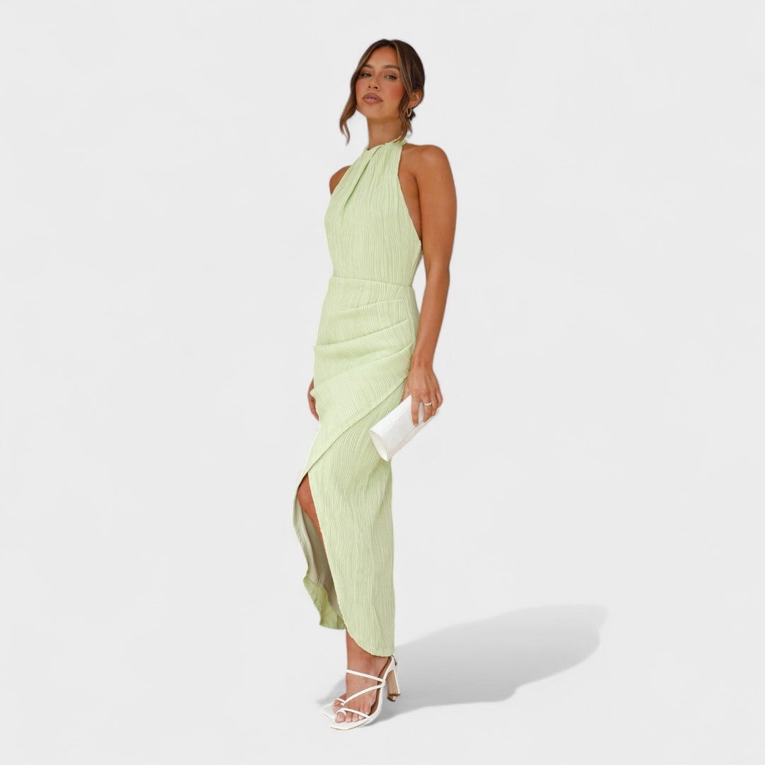 Camila - Ilga suknelė su klostėmis