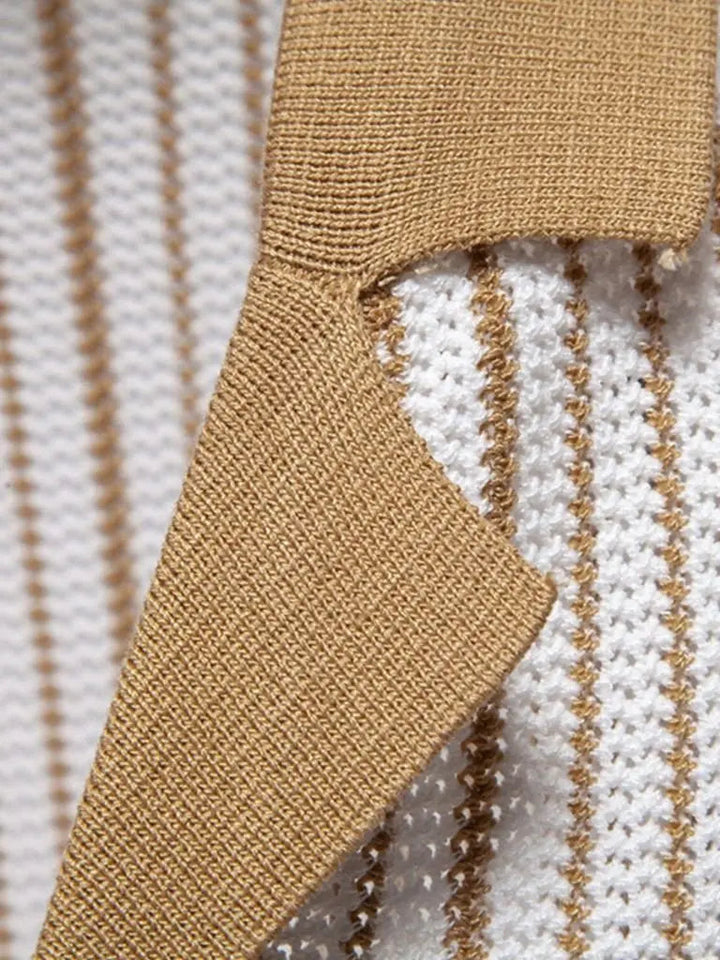 Laurits™ | Dryžuotas Megztinis Polo