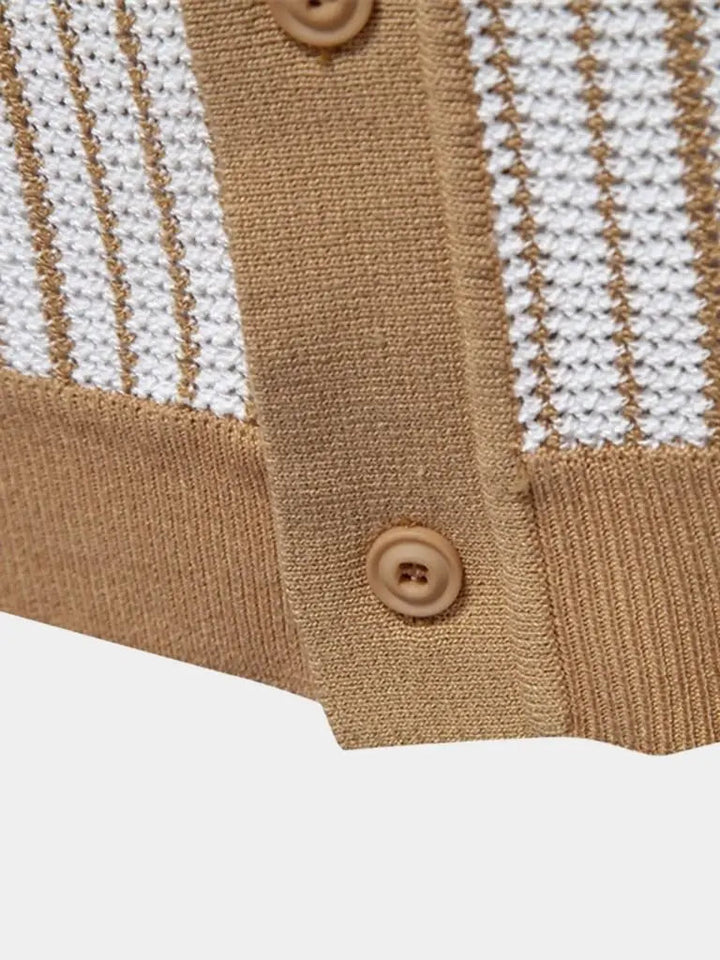 Laurits™ | Dryžuotas Megztinis Polo