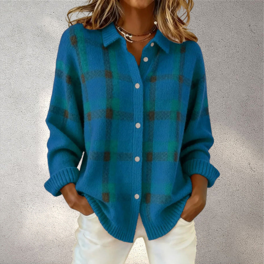 Anna™ – Minkštas Languotas Kardiganas, Retro Stilius