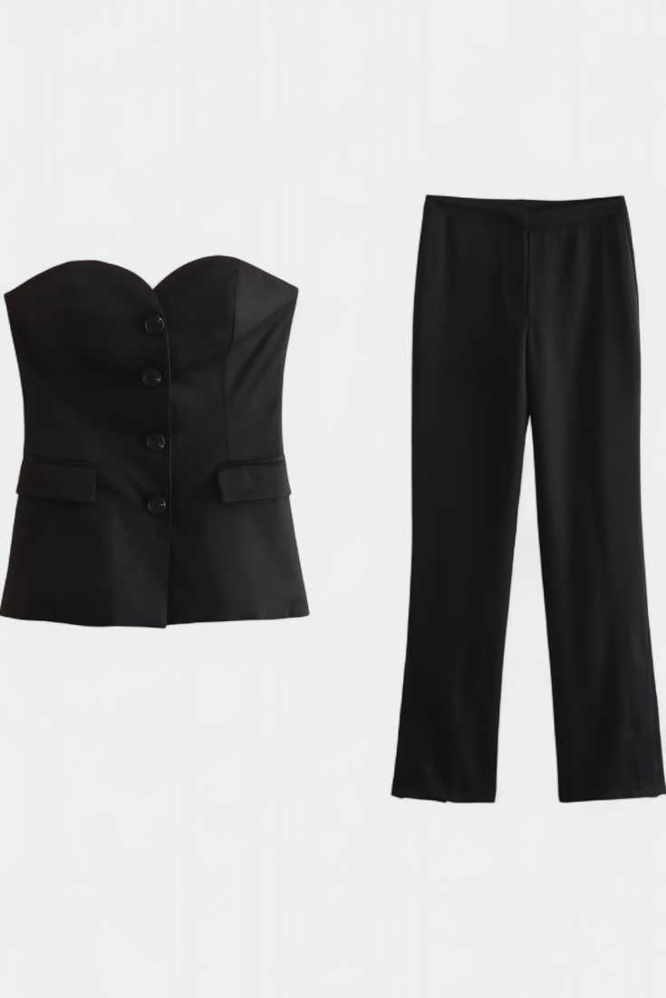 Paesha be rankovių ir plačių kojų komplektas