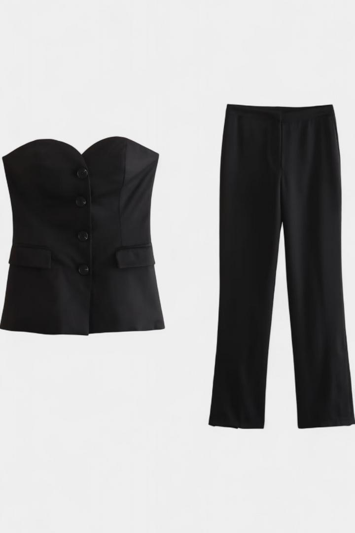 Paesha be rankovių ir plačių kojų komplektas