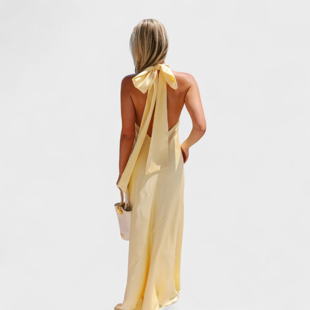 Martina - Suknelė su satino kaspinu