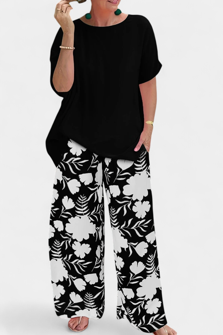 Aivy Dviejų Dalių Gėlių Komplektas su Atsipalaidavusiu Akyse