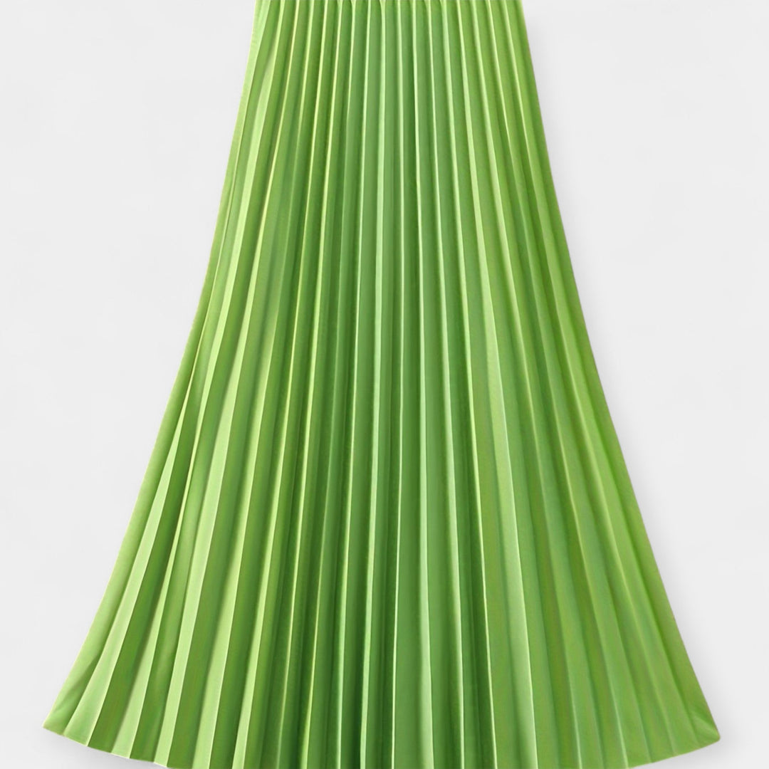 Saulutė™ - Ilga plisė satino sijonas