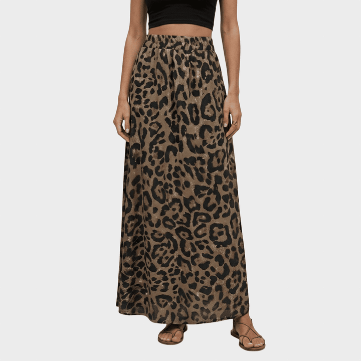 Judita™ - Leopardinė Midi Sijonas