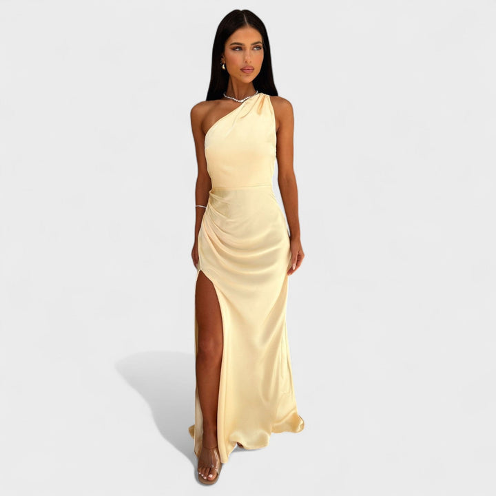 Aurelija - Ilga satino suknelė