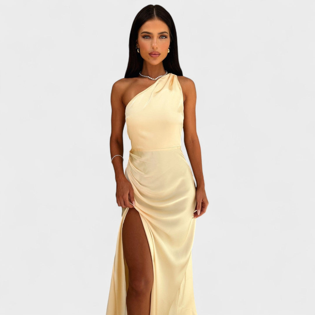 Aurelija - Ilga satino suknelė