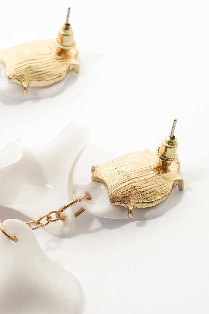 Orchidų Žiedlapių Lašų Auskarai