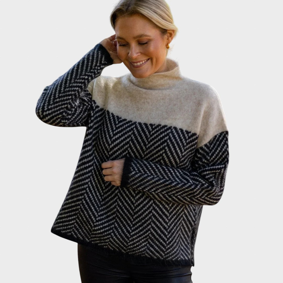 Adelie™ - Aukštos kokybės megztinis su aukštu kaklu iš prabangių medžiagų 