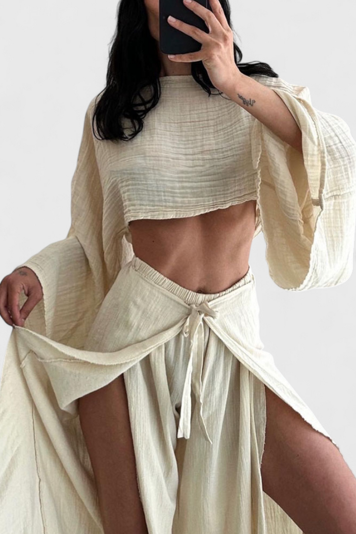 Maeva Dviejų Dalių Kasdienis Komplektas su Atvartu ir Juostele