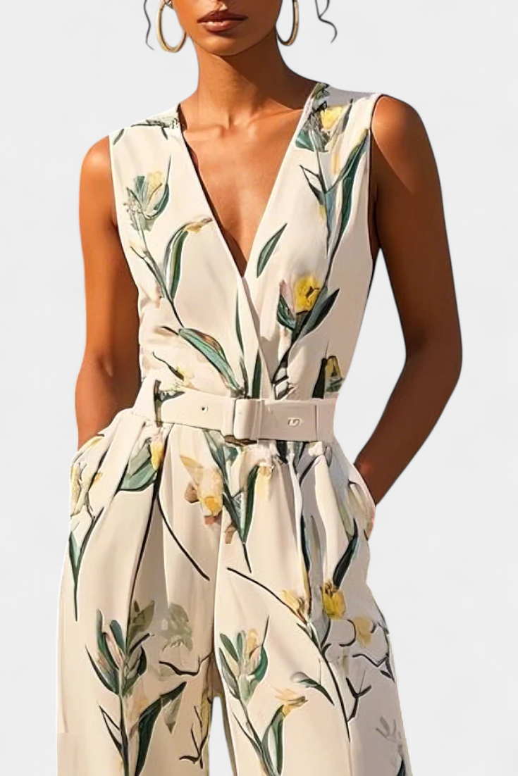 Slara Mono Ilgos Atostogos su V-formos Iškirpte ir Reguliuojamu Diržu