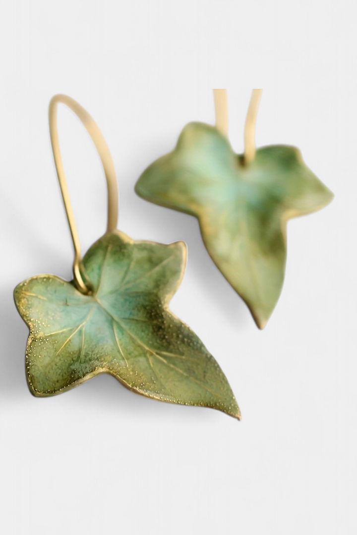 Vintage Žalia Lapas Auskarai