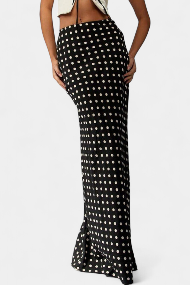 Olda Ilga Prigludusi Sijoninė Suknelė iš Viskozės su Plektais