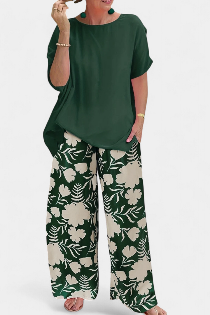 Aivy Dviejų Dalių Gėlių Komplektas su Atsipalaidavusiu Akyse