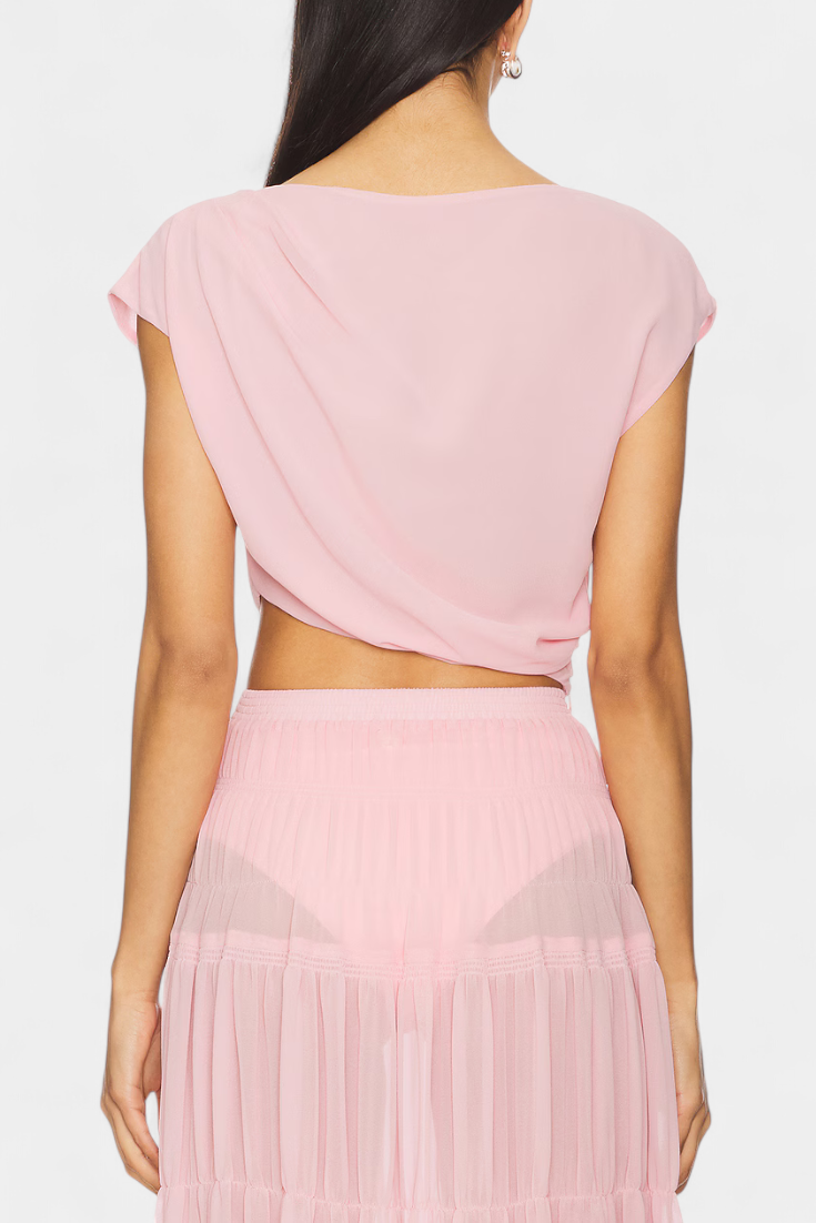 Nalia Chiffon Sijonas su Elastinga Juosta ir Plazdančiomis Sluoksniais